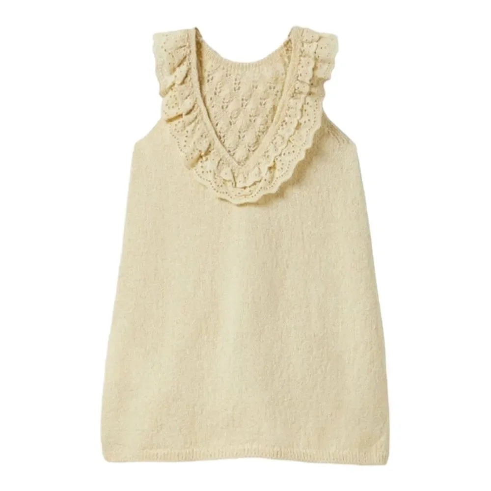 ZARA Kids | Ecru | POINTELLE KNIT DRESS